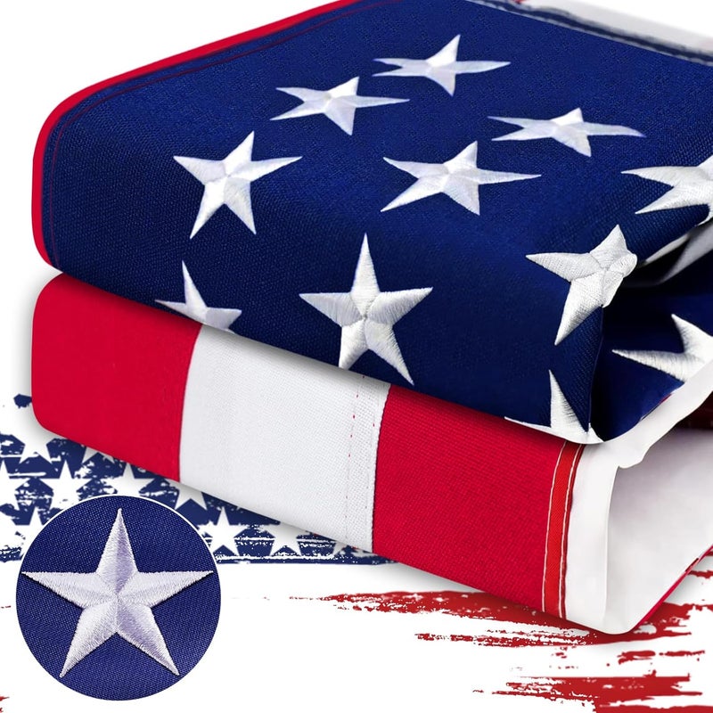 TOOUP American Flag 4x6 FT Outdoor Heavy Duty, Fade Resistant USA Flags 4x6 FT 420D Nylon, American Flags 4x6 for Outside Longest Lasting, US Flag with Embroidered Stars, Brass Grommets, Sewn Stripes - Image 1